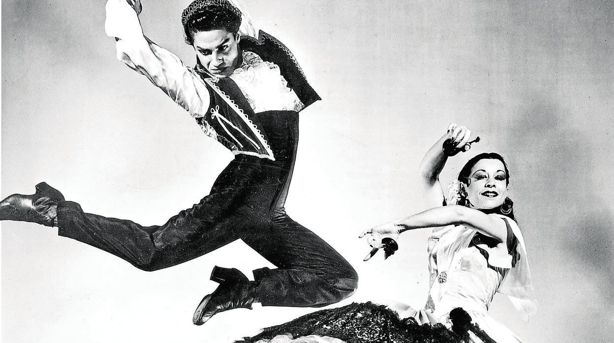 Antonio el Bailarín con Rosario en una escena de 'El sombrero de tres picos'