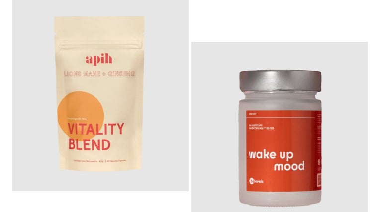 Vitality blend de Apih, que aporta energía, mejora la memoria y refuerza la inmunidad en un solo suplemento y wake up mood de Be Levels, que incrementa los niveles de dopamina y adrenalina, mejora la función tiroidea y el estado de ánimo.