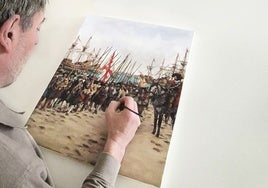 Esta es la portada que Ferrer-Dalmau ha dibujado para el próximo ABC Cultural: «Recrea el año más dulce del Imperio español»