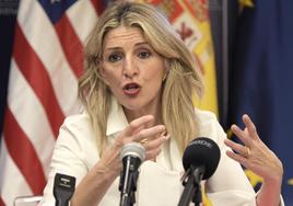 Díaz denuncia en Washington la «hipocresía» de EE.UU. con Palestina