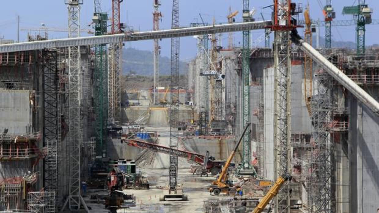 Foto de archivo de las obras del proyecto de ampliación del Canal de Panamá